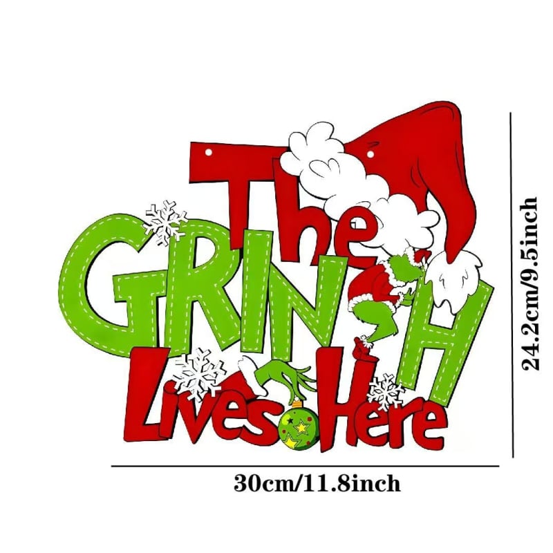 Διασυνοριακές πωλήσεις στο Amazon με ξύλινες καταχωρίσεις Χριστουγεννιάτικων δέντρων, διακοσμητικά για εξώπορτα, είδη διακόσμησης πάρτι Grinch