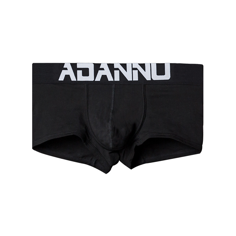 Мъжки шорти ADANNU source factory, спортни, едноцветни, с букви, памучни, вдлъбнато-изпъкнали, прости боксерки със средна талия