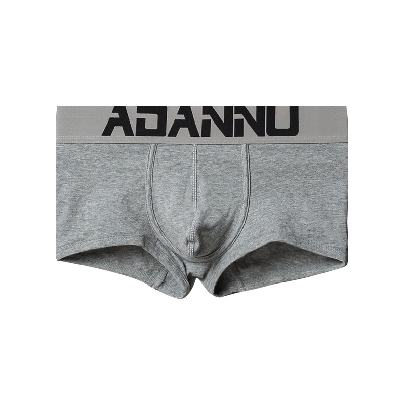 Мъжки шорти ADANNU source factory, спортни, едноцветни, с букви, памучни, вдлъбнато-изпъкнали, прости боксерки със средна талия