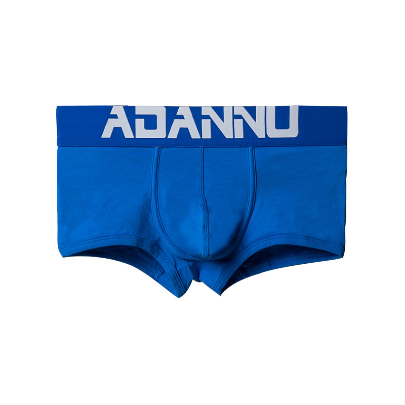 Мъжки шорти ADANNU source factory, спортни, едноцветни, с букви, памучни, вдлъбнато-изпъкнали, прости боксерки със средна талия