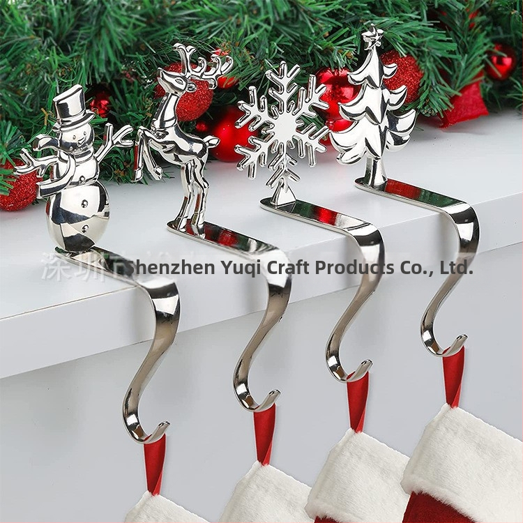 Χριστουγεννιάτικο γάντζο για διασυνοριακή χρήση, κρεμαστό χριστουγεννιάτικο δέντρο από κράμα ψευδαργύρου, κρεμαστό γάντζο από μεταλλικό γάντζο τζακιού, διακόσμηση