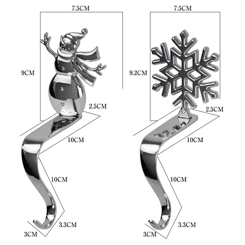Χριστουγεννιάτικο γάντζο για διασυνοριακή χρήση, κρεμαστό χριστουγεννιάτικο δέντρο από κράμα ψευδαργύρου, κρεμαστό γάντζο από μεταλλικό γάντζο τζακιού, διακόσμηση