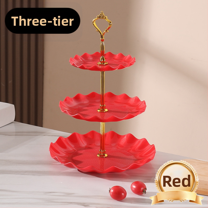 Daugiasluoksnė vaisių lėkštė, pasižyminti aukšta estetine verte, lengvu prabangumu ir aukšto lygio pojūčiu, tinkanti svetainės kavos staliukui, užkandžių lėkštei, džiovintų vaisių demonstravimo lėkštei ir padalintai lėkštei.