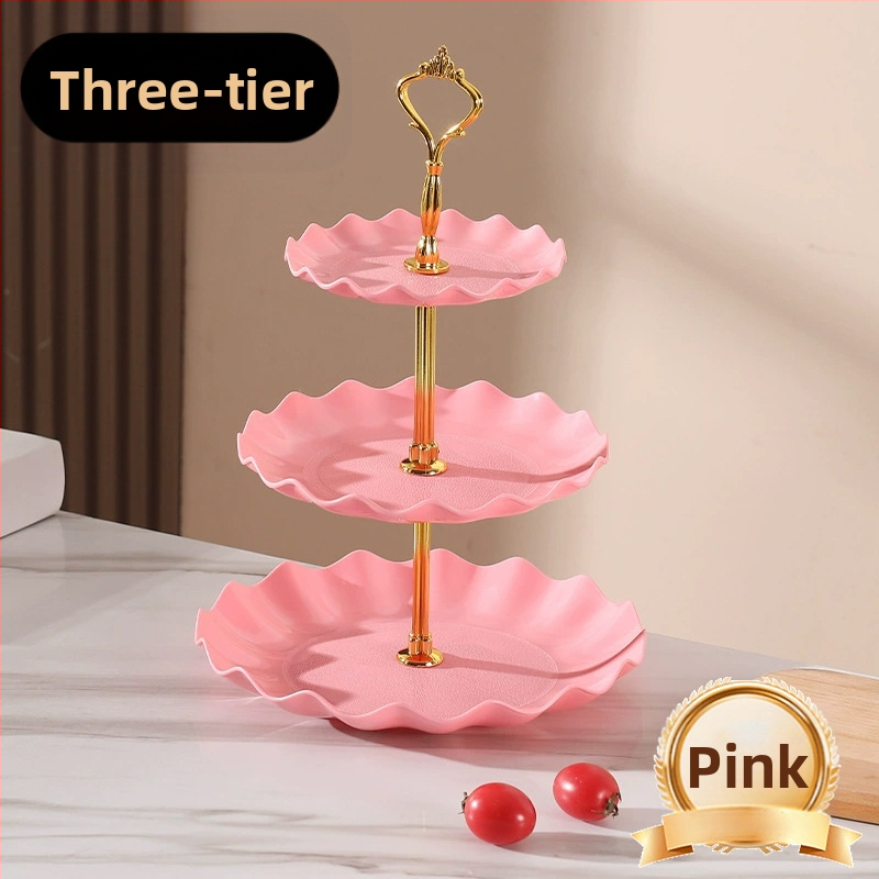 Daugiasluoksnė vaisių lėkštė, pasižyminti aukšta estetine verte, lengvu prabangumu ir aukšto lygio pojūčiu, tinkanti svetainės kavos staliukui, užkandžių lėkštei, džiovintų vaisių demonstravimo lėkštei ir padalintai lėkštei.