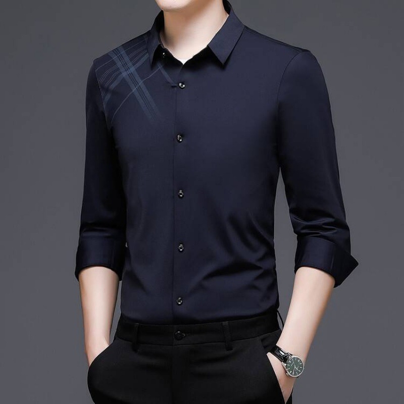 Yagher 2024 Vara Nouă Ice-cool Cămașă cu mânecă scurtă pentru bărbați la modă pentru bărbați la modă, fără călcat, haine de afaceri casual