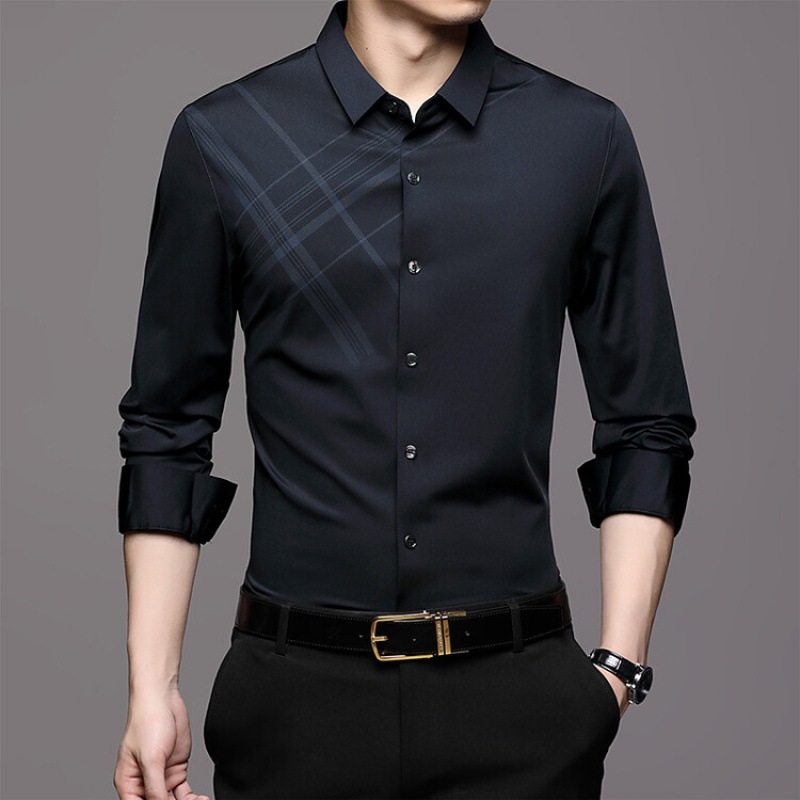 Yagher 2024 Vara Nouă Ice-cool Cămașă cu mânecă scurtă pentru bărbați la modă pentru bărbați la modă, fără călcat, haine de afaceri casual