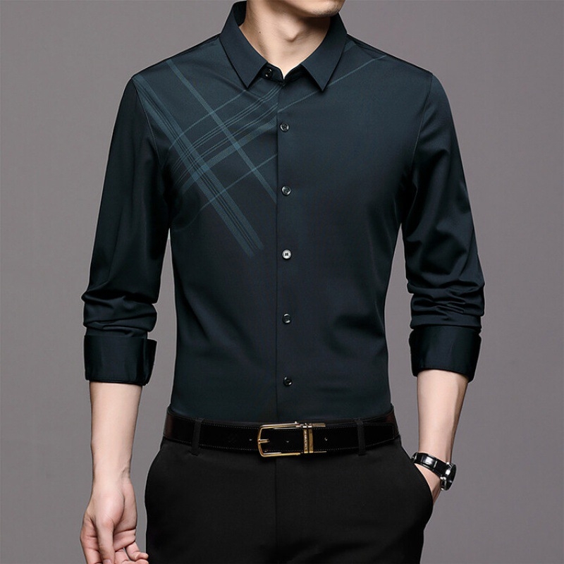 Yagher 2024 Vara Nouă Ice-cool Cămașă cu mânecă scurtă pentru bărbați la modă pentru bărbați la modă, fără călcat, haine de afaceri casual