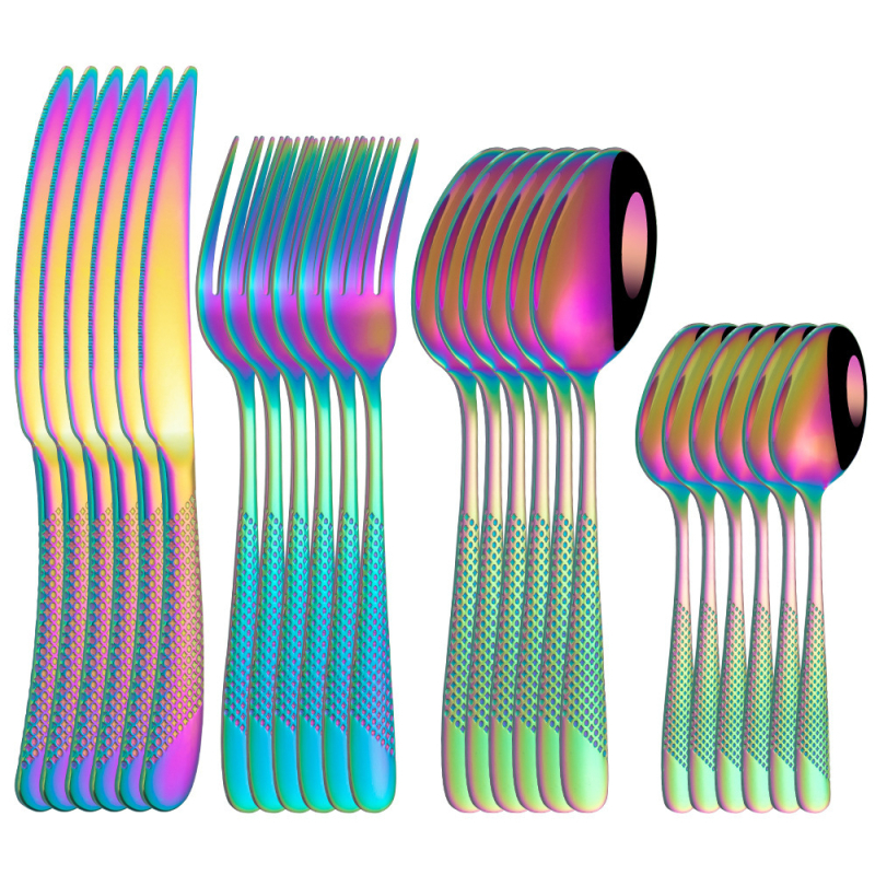 Tarpvalstybinis rusiškas vandeniu dengtas aukso žvaigždės formos deimantinis peilis ir šakutė iš nerūdijančio plieno stalo įrankių rinkinys, viešbučio vakarietiškas kepsnio peilis, šakutė ir šaukštas