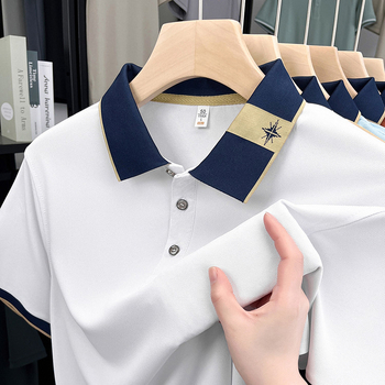 Ανδρικό Μοντέρνο Κοντομάνικο T-shirt 2025 Καλοκαίρι Νέο, Δροσερό, Μεσήλικας, Business, Casual, Πόλο Πόλο, Λεπτό