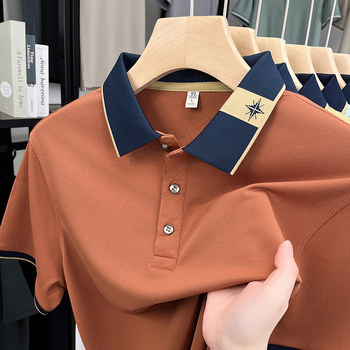 Ανδρικό Μοντέρνο Κοντομάνικο T-shirt 2025 Καλοκαίρι Νέο, Δροσερό, Μεσήλικας, Business, Casual, Πόλο Πόλο, Λεπτό