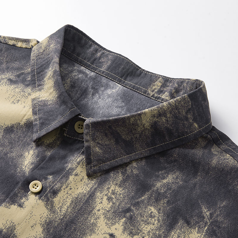 Divatos, trendi márkás ing, férfi Duffy, jóképű, virágmintás ing, tavaszi, új, ingázós, koreai, divatos hongkongi stílusú, bő hajtókás, hosszú ujjú ing