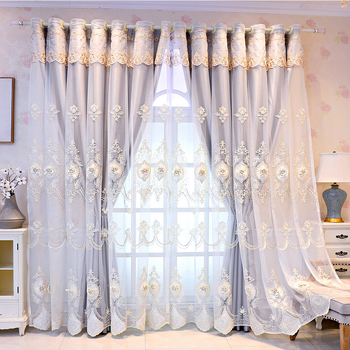 Užuolaidos europietiško stiliaus, aukštos klasės, paprastos, modernios, audinio siūlai, integruoti, užtemdantys, dvigubai įspausti, siuvinėjimo siūlai, baigtos svetainės, miegamojo užuolaidos