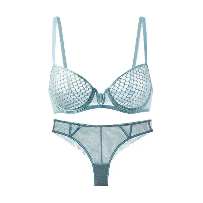 Σέξι εσώρουχο με δαντέλα σε γαλλικό στιλ, εξαιρετικά λεπτό, μαλακό ατσάλινο δαχτυλίδι, μεγάλο στήθος, σετ σουτιέν μεγάλου μεγέθους