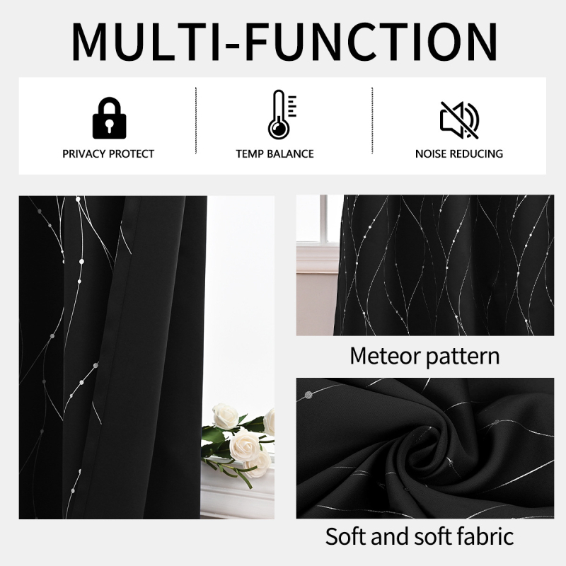 „Amazon Cross-Border Hot Silver Meteor“ didelio tikslumo užuolaidos svetainei, apsaugančios nuo saulės, baigtos užuolaidos, „Temu Spot“ pristatymas