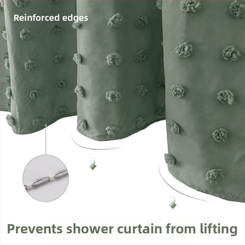 Uus lillelise väljalõikega vannitoa vaheseina kardin, lihtne veekindel dušikardin puurimisvabade konksudega