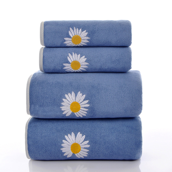 Νεανική πίτα μαργαρίτα 4 τεμαχίων κοστούμι πετσέτα μπάνιου εξαιρετικά παχύρρευστο περιτύλιγμα για ζευγάρια περιτύλιγμα άκρων κεντήματος στήθους κοστούμι δώρου