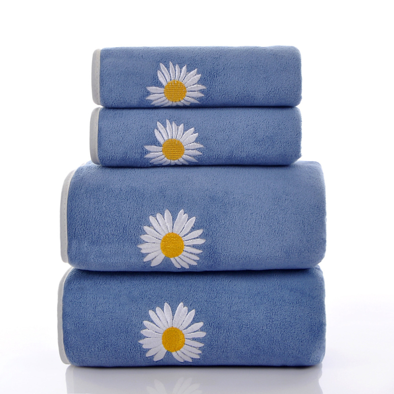Ifjúsági Pie Daisy 4 darabos öltönytörölköző, fürdőlepedő, extra vastag páros kendő, szélű hímzés, mellkasi kendő, ajándék öltöny
