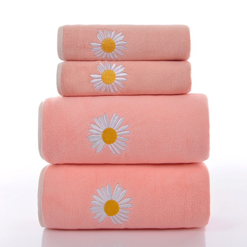 Ifjúsági Pie Daisy 4 darabos öltönytörölköző, fürdőlepedő, extra vastag páros kendő, szélű hímzés, mellkasi kendő, ajándék öltöny