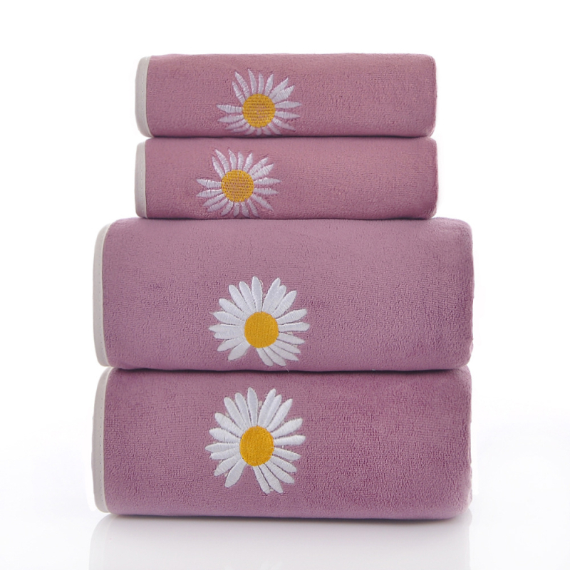 Ifjúsági Pie Daisy 4 darabos öltönytörölköző, fürdőlepedő, extra vastag páros kendő, szélű hímzés, mellkasi kendő, ajándék öltöny