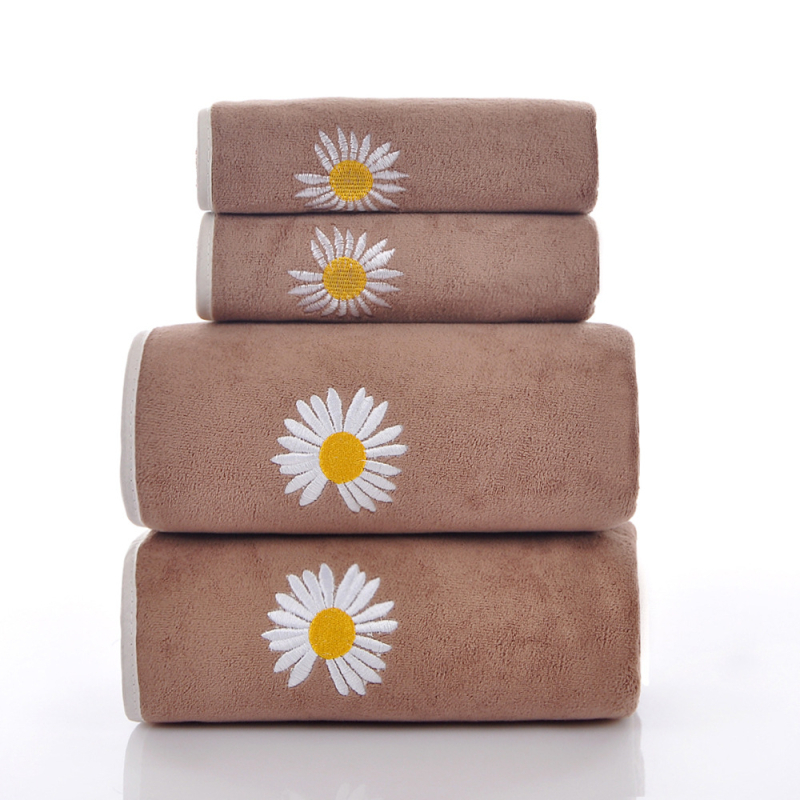 Ifjúsági Pie Daisy 4 darabos öltönytörölköző, fürdőlepedő, extra vastag páros kendő, szélű hímzés, mellkasi kendő, ajándék öltöny