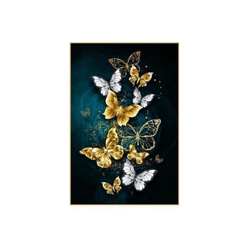 Luksuslik Nordic Crystal portselanmaal esikusse, elutuppa, dekoratiivmaaling, moodne minimalistlik liblikas, rippmaaling, hotellimaketitoa seinapilt