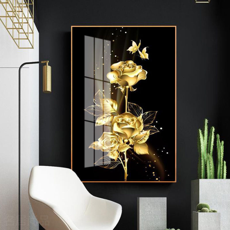 Luksuslik Nordic Crystal portselanmaal esikusse, elutuppa, dekoratiivmaaling, moodne minimalistlik liblikas, rippmaaling, hotellimaketitoa seinapilt