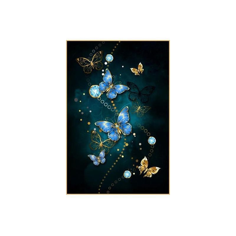 Luksuslik Nordic Crystal portselanmaal esikusse, elutuppa, dekoratiivmaaling, moodne minimalistlik liblikas, rippmaaling, hotellimaketitoa seinapilt