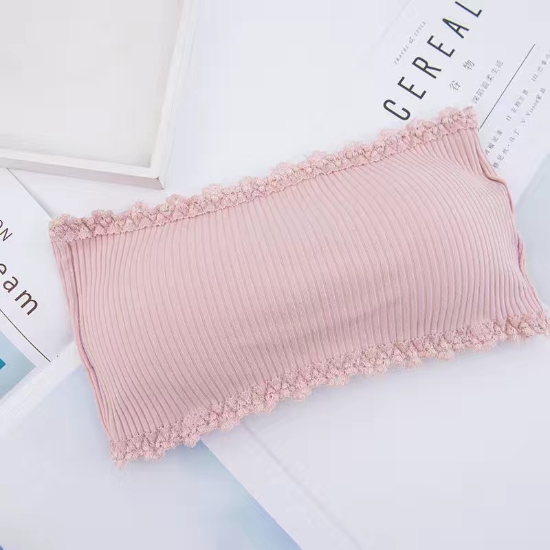 Καλοκαιρινά εσώρουχα χωρίς τιράντες, φοιτήτρια, κορεάτικο στυλ, ασύρματο, αντιολισθητικό, τυλιγμένο στο στήθος, σουτιέν push-up, σέξι ομορφιά στην πλάτη