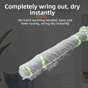 Σετ σφουγγαρίστρας Spin με στύψιμο χωρίς χέρια, περιστρεφόμενη σφουγγαρίστρα Picasso με αυτοστύψιμο, σφουγγαρίστρα από εξαιρετικά λεπτές ίνες