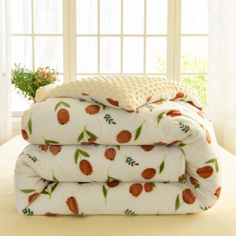 Žieminė nauja sutirštinta pieno aksomo antklodė Sutirštinta šilta pupelių aksominė žieminė viengulė dvigulė antklodė Patalynė Antklodės šerdis