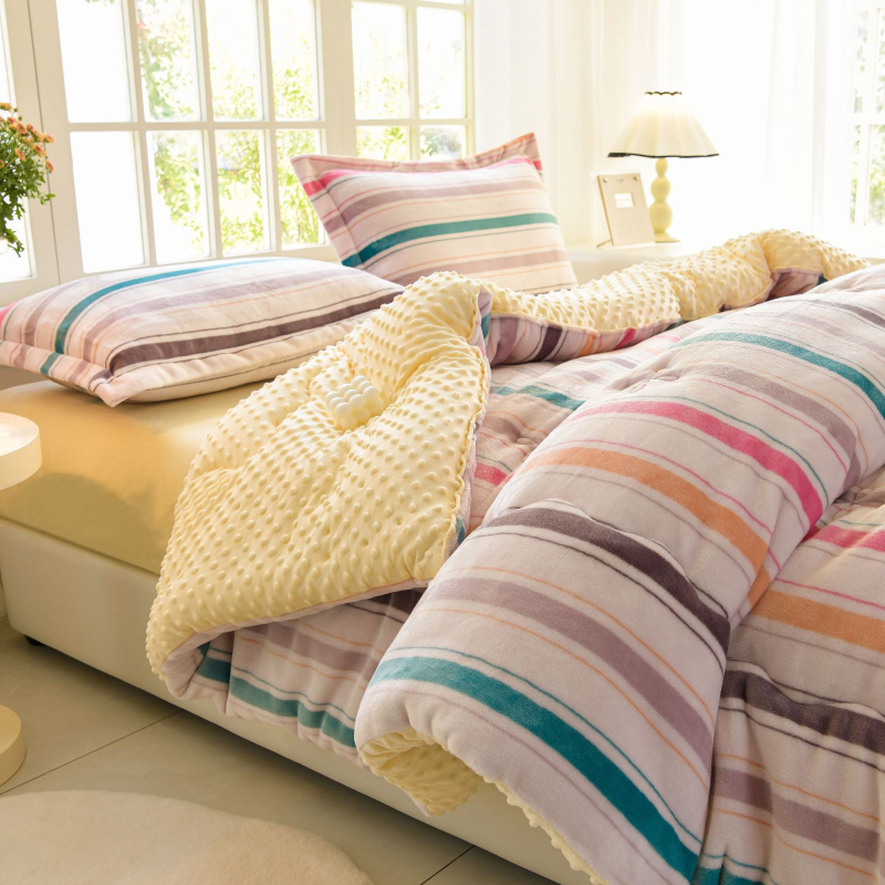 Žieminė nauja sutirštinta pieno aksomo antklodė Sutirštinta šilta pupelių aksominė žieminė viengulė dvigulė antklodė Patalynė Antklodės šerdis