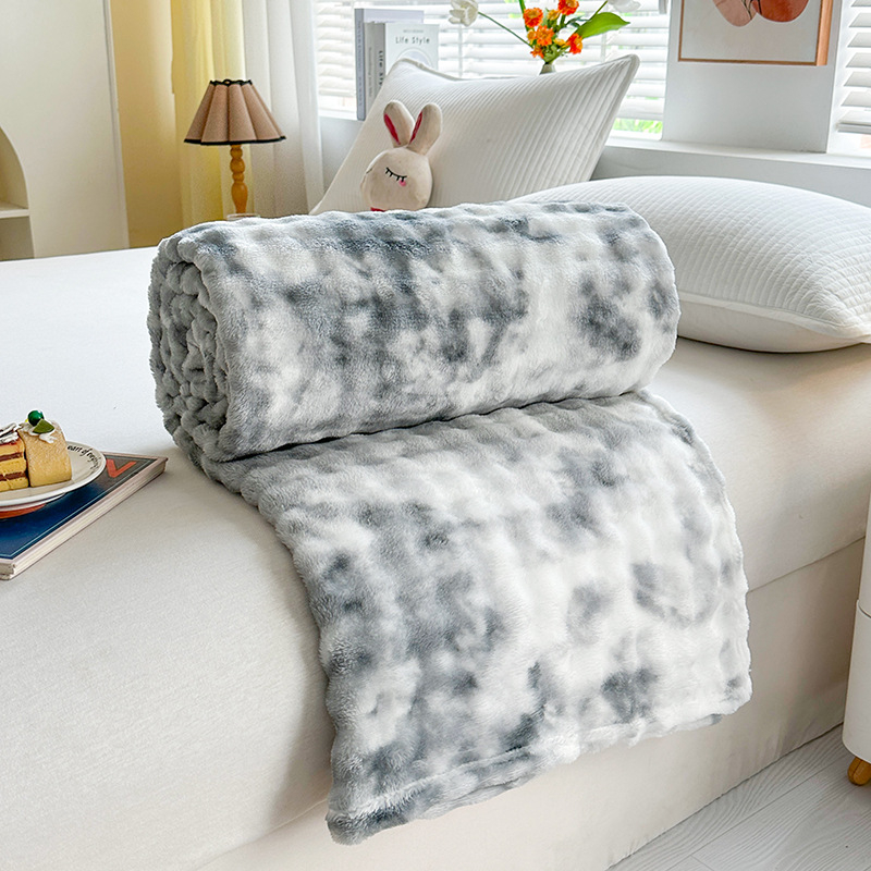 Sustorinta triušio kailio antklodė, šilta burbulinė vilnonė antklodė, įmonių grupės pirkimo dovanų antklodė, pliušinė antklodė nakčiai, bendrabučio antklodė