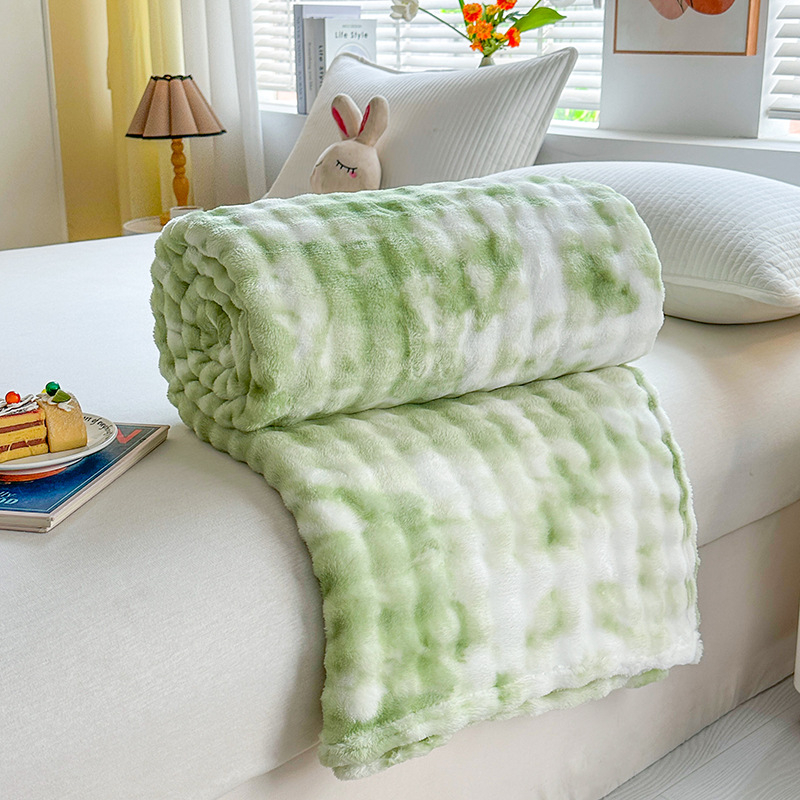 Sustorinta triušio kailio antklodė, šilta burbulinė vilnonė antklodė, įmonių grupės pirkimo dovanų antklodė, pliušinė antklodė nakčiai, bendrabučio antklodė