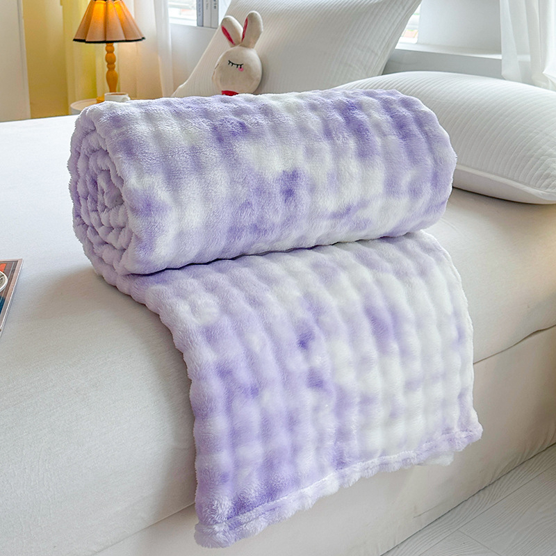 Sustorinta triušio kailio antklodė, šilta burbulinė vilnonė antklodė, įmonių grupės pirkimo dovanų antklodė, pliušinė antklodė nakčiai, bendrabučio antklodė