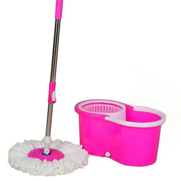 Περιστρεφόμενος κουβάς σφουγγαρίστρας 2024, χειροκίνητος, υγρός και στεγνός κάδος διπλής χρήσης με διπλή κίνηση, αυτόματο στύψιμο νερού, Lazy Mop Tool