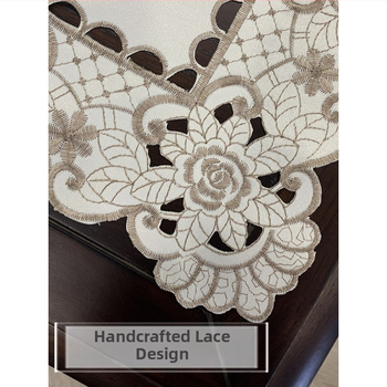 Μαξιλάρι τραπεζιού σαλονιού ευρωπαϊκού στιλ σαλονιού αντι-εγκαύματα τραπεζιού χειροποίητο κοίλο ύφασμα αμερικανικού φωτός πολυτελές τραπέζι φαγητού