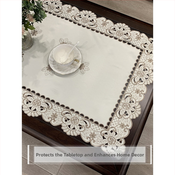 Μαξιλάρι τραπεζιού σαλονιού ευρωπαϊκού στιλ σαλονιού αντι-εγκαύματα τραπεζιού χειροποίητο κοίλο ύφασμα αμερικανικού φωτός πολυτελές τραπέζι φαγητού