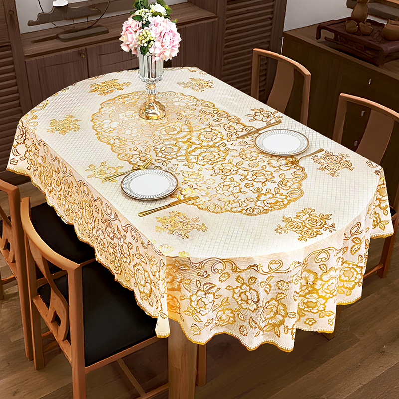 Põhjamaade veekindel õlikindel põletusvastane ühekordne laudlina PVC ovaalne koduhotelli lauakangast kerge luksuslik täiustatud laudlina