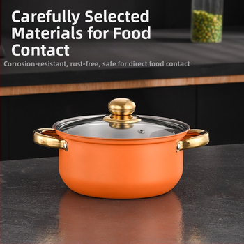 Σετ Μαγειρικών Σκευών Διασυνοριακής Χρήσης, Πολύχρωμο Σετ Αντικολλητικών Τηγανιών από Ανοξείδωτο Ατσάλι με Επίπεδο Πάτο, Κατσαρόλα Σούπας, Σετ Οικιακών 12 Τεμαχίων