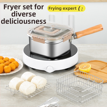 - Piiriülene Jaapani roostevabast terasest kandiline fritüür, majapidamises kasutatav piimapott, nuudlipott, kaasaskantav õues kasutatav tempurafritüür