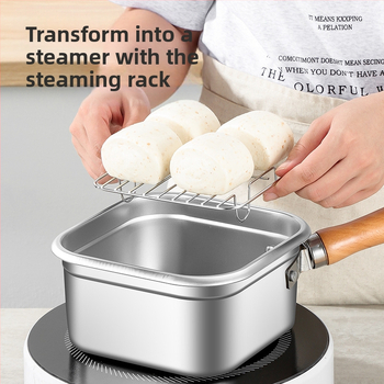 - Piiriülene Jaapani roostevabast terasest kandiline fritüür, majapidamises kasutatav piimapott, nuudlipott, kaasaskantav õues kasutatav tempurafritüür