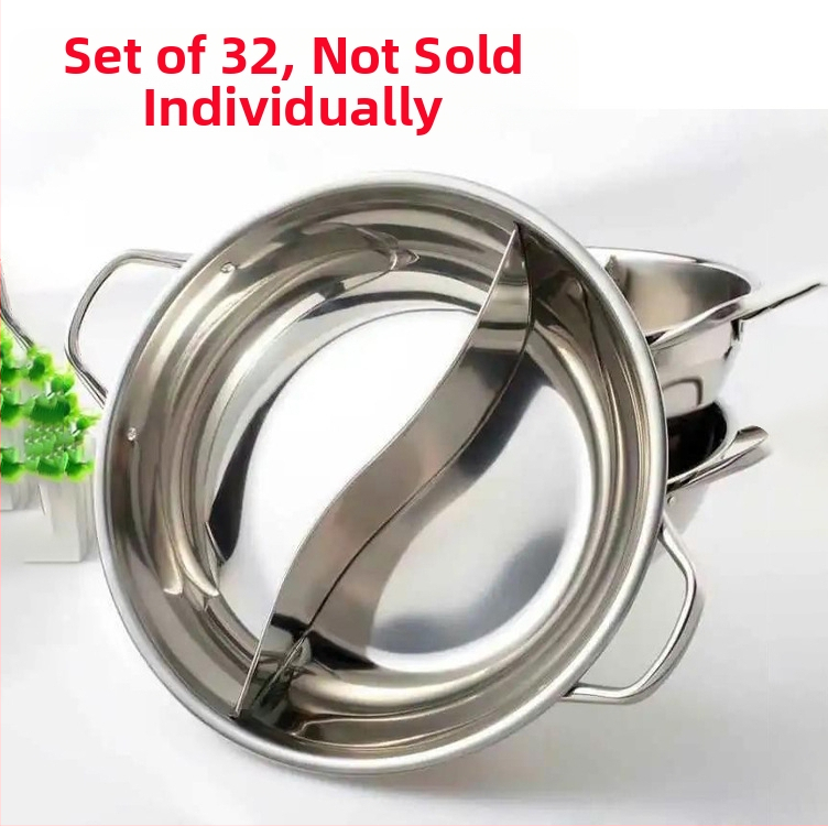 Vienos dalies „Yuanyang“ puodo indukcinė viryklė, universali karšto puodo buitinė didelė talpa, skalavimo puodas, sutankintas nerūdijančio plieno karšto puodo baseinas