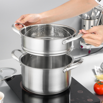 304 nerūdijančio plieno pieno puodas, mažas sriubos garintuvas, buitinis sutirštintas kūdikių maistas, karšto verdančio pieno puodas, universalus indukcinei viryklei