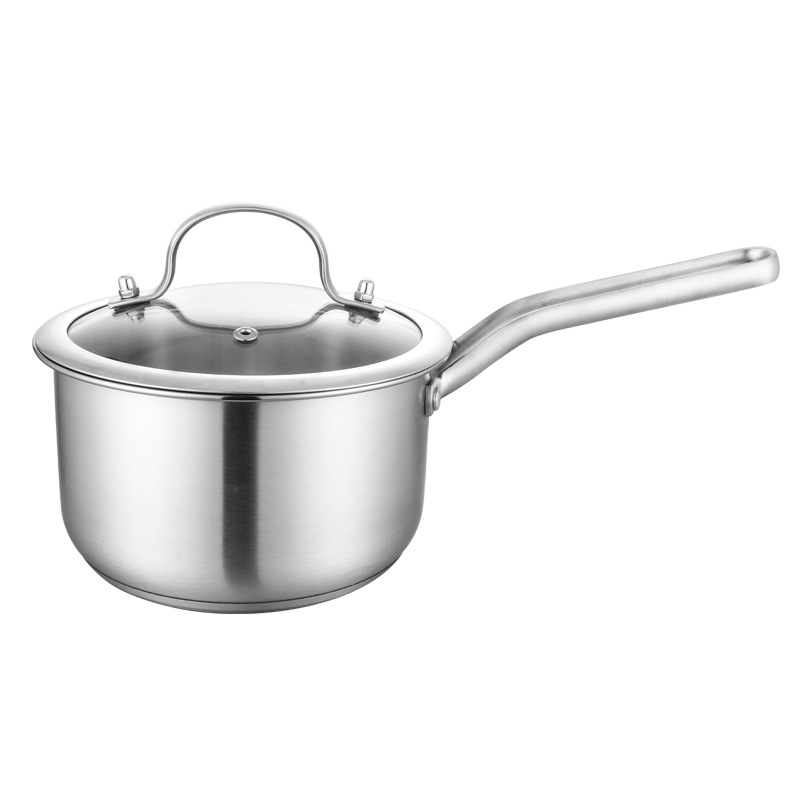 304 nerūdijančio plieno pieno puodas, mažas sriubos garintuvas, buitinis sutirštintas kūdikių maistas, karšto verdančio pieno puodas, universalus indukcinei viryklei