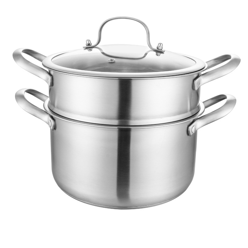 304 nerūdijančio plieno pieno puodas, mažas sriubos garintuvas, buitinis sutirštintas kūdikių maistas, karšto verdančio pieno puodas, universalus indukcinei viryklei