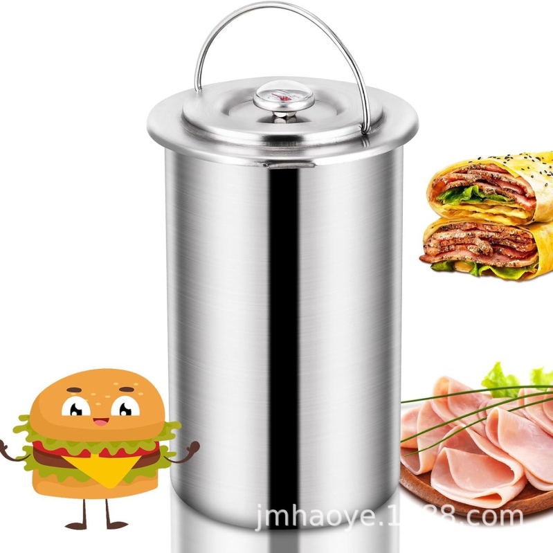 304 nerūsējošā tērauda tvaicēšanas gaļas spainis ar termometru gaļas plīts rūpnīcā noliktavā šķiņķa gatavošanas rīks šķiņķa ražotājs