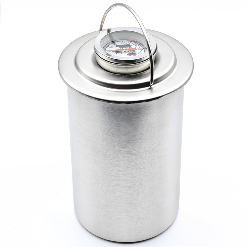 304 nerūsējošā tērauda tvaicēšanas gaļas spainis ar termometru gaļas plīts rūpnīcā noliktavā šķiņķa gatavošanas rīks šķiņķa ražotājs