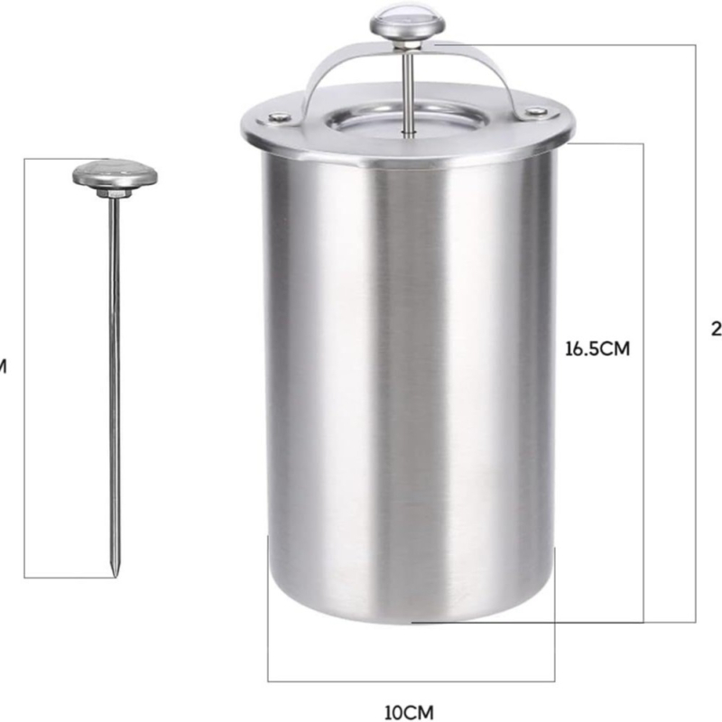 304 nerūsējošā tērauda tvaicēšanas gaļas spainis ar termometru gaļas plīts rūpnīcā noliktavā šķiņķa gatavošanas rīks šķiņķa ražotājs