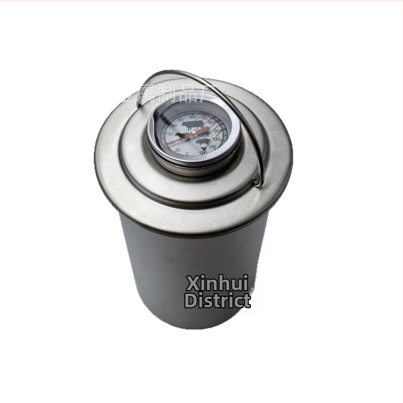 304 nerūsējošā tērauda tvaicēšanas gaļas spainis ar termometru gaļas plīts rūpnīcā noliktavā šķiņķa gatavošanas rīks šķiņķa ražotājs