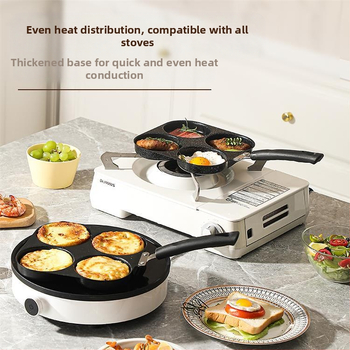 Kvadratinė keturių skylučių keptuvė kiaušinių mėsainiams širdies formos pusryčių keptuvė daugiaskylė blynas medicininis akmuo neprideganti keptuvės forma patogu